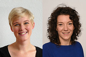 Dr. Carolin Steuwe und Martina Bertino aus der Klinik für Psychiatrie und Psychotherapie des EvKB haben den Hackathon „IT4Anxiety“ am EvKB organisiert.