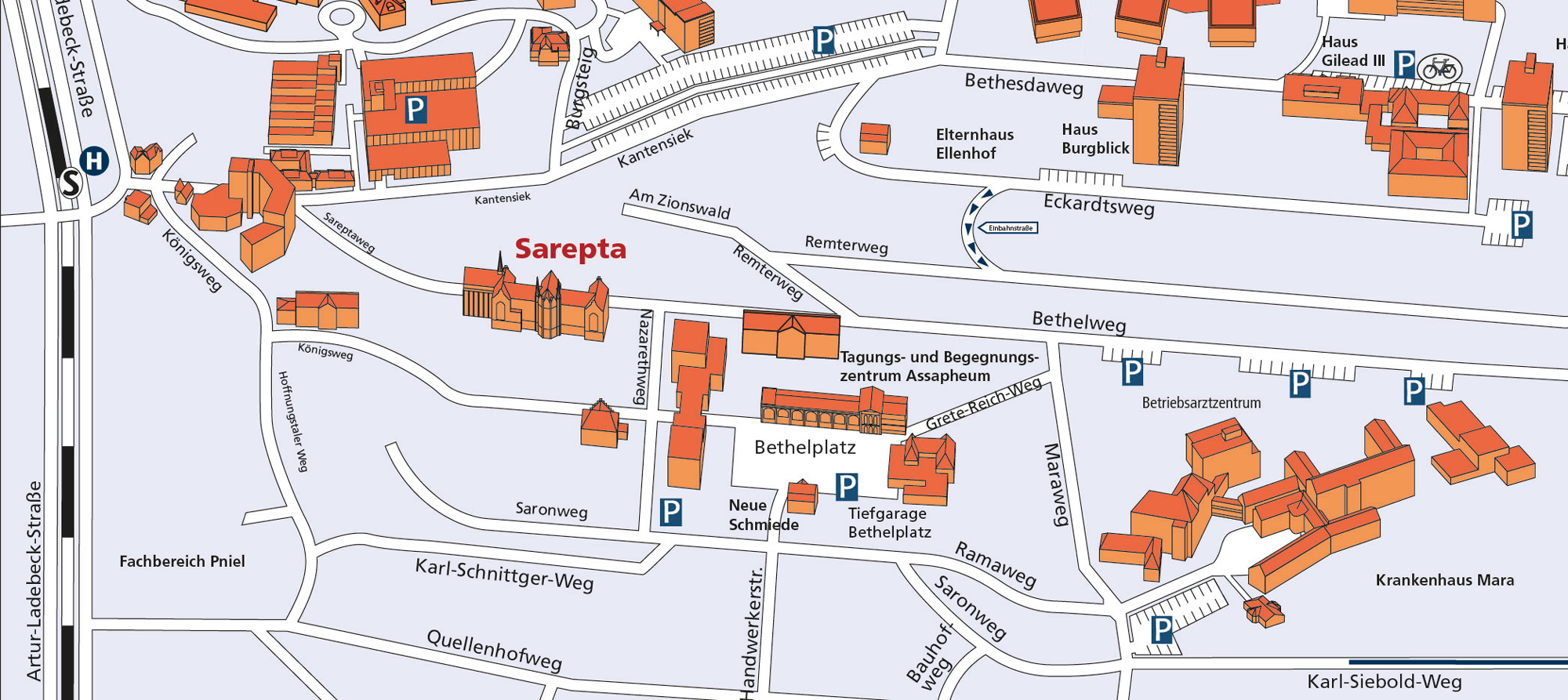 Anfahrt und Parkmöglichkeiten